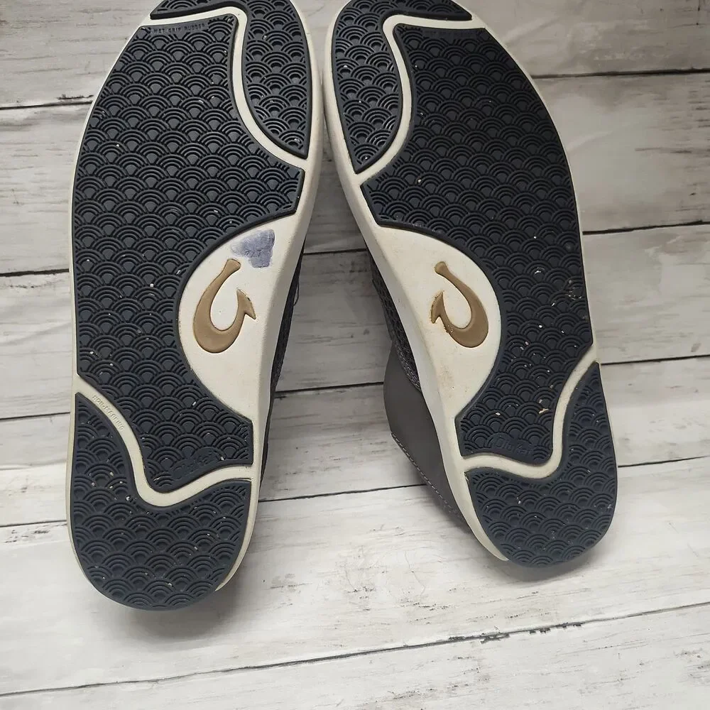 Olukai Lae'Ahi Slip On Sneakers Gray Mesh Loafers Men’s Size US 11.5 10443